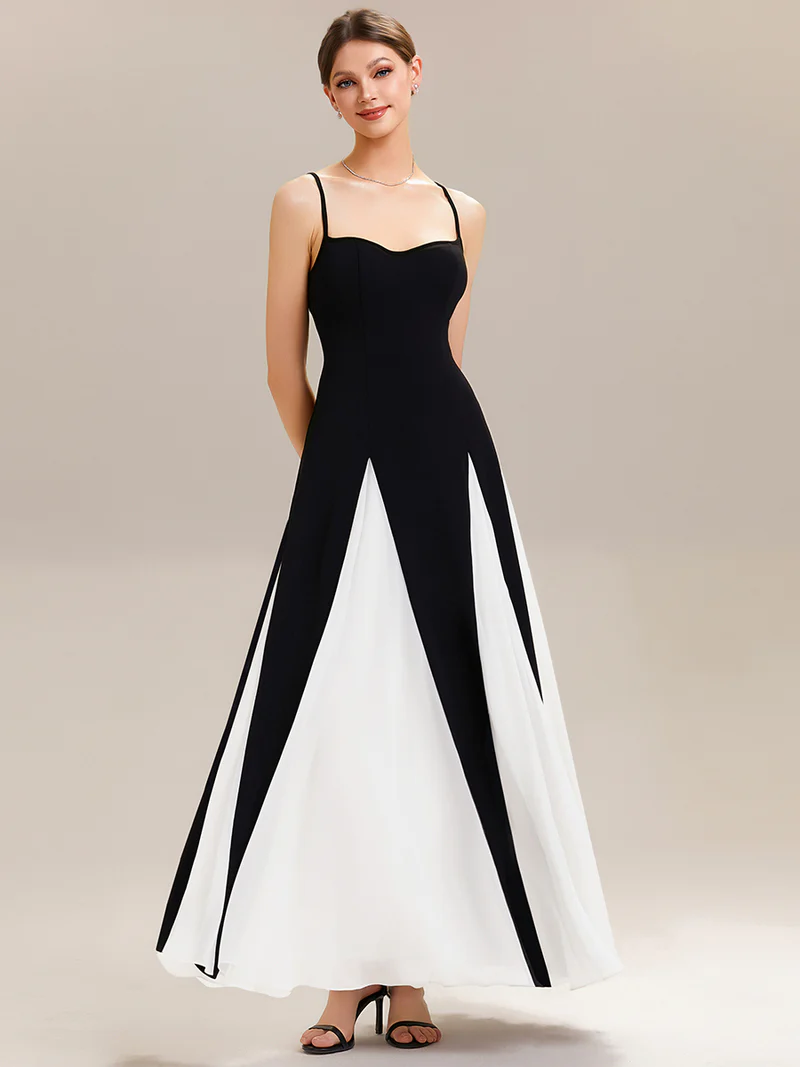 Spaghetti Straps A-Line Floor Length Wedding Guest Dresses