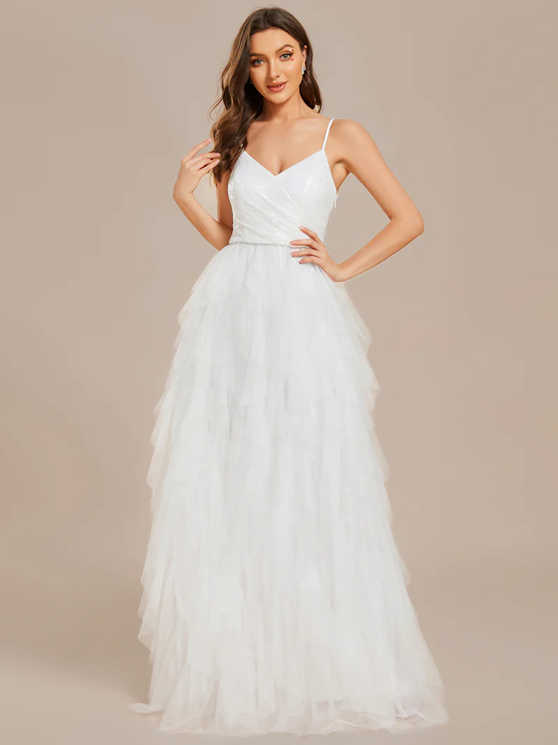 Elegant Pure Sequins Lace Sweetheart Wedding Dresses (Retail)