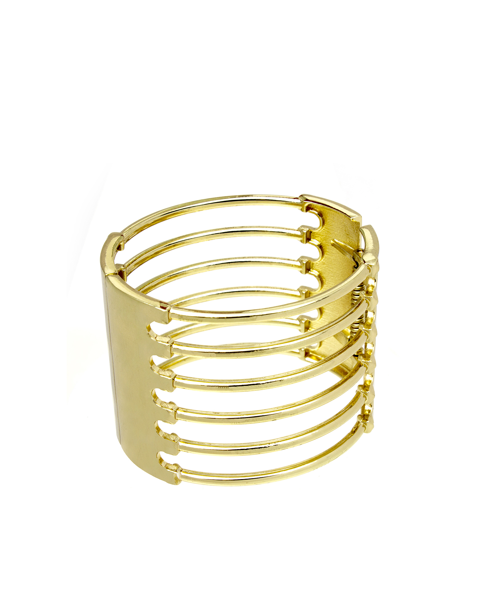 Gold Metal Caged Bracelet