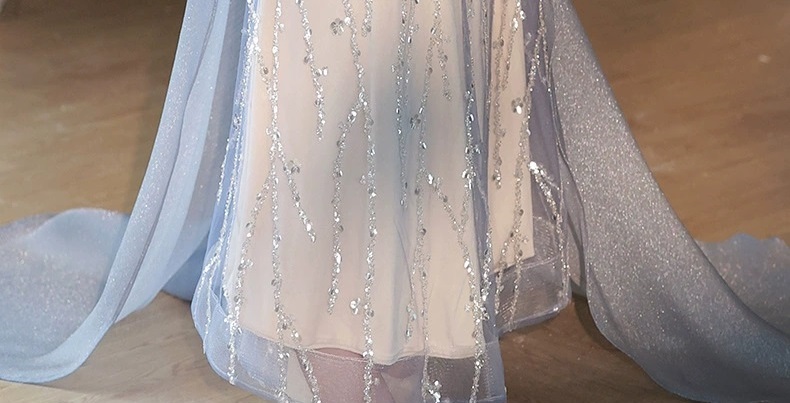 Off Shoulder Sequins Mermaid Fitting Evening Gown