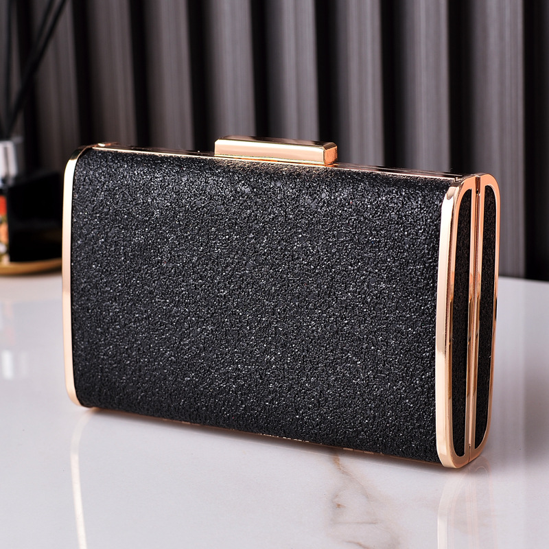 Soft Glitter Clutch (Black)