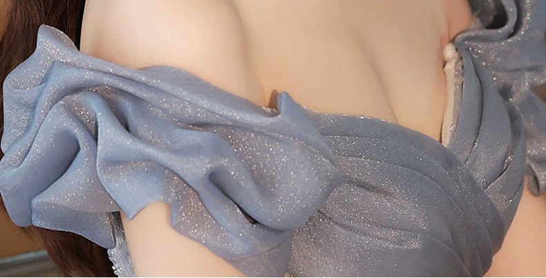 Off Shoulder Sequins Mermaid Fitting Evening Gown