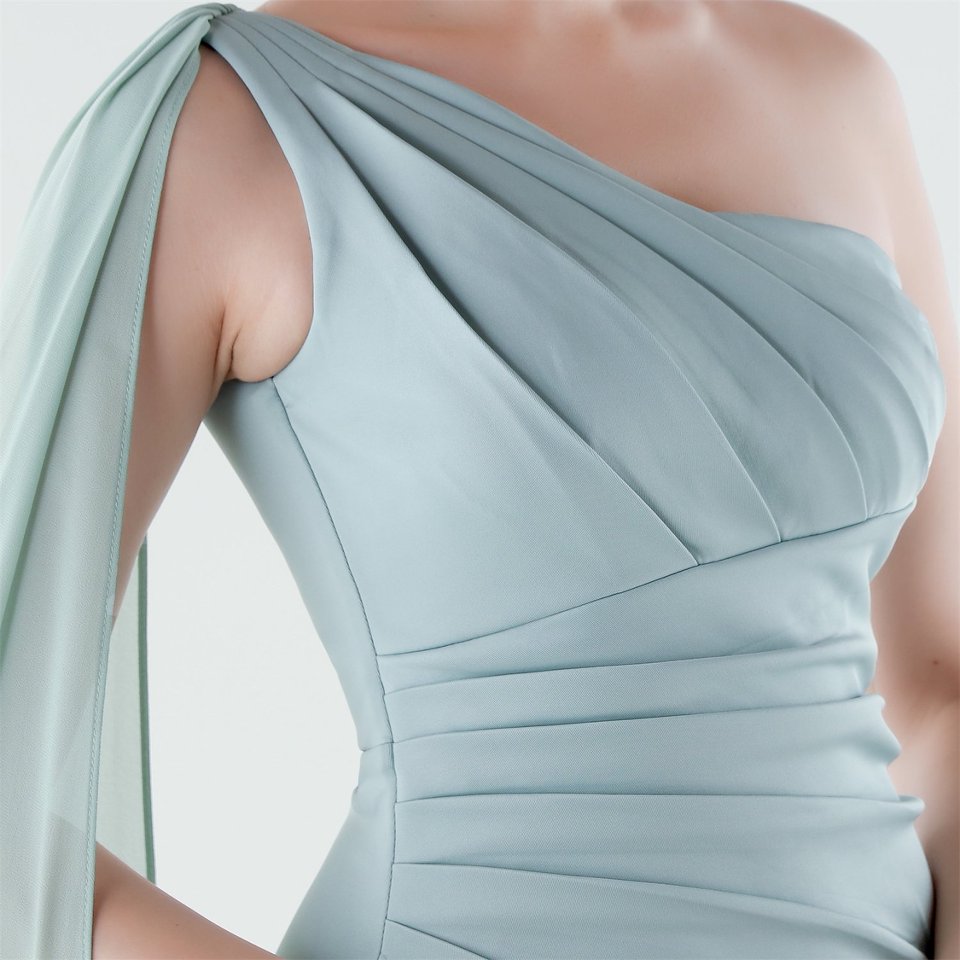 One Side Shoulder with Cape Scarf (Lake) (Retail)