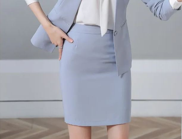 Trendy Formal Long Sleeve Coat + Long Pant + Skirt (Pre-Order)
