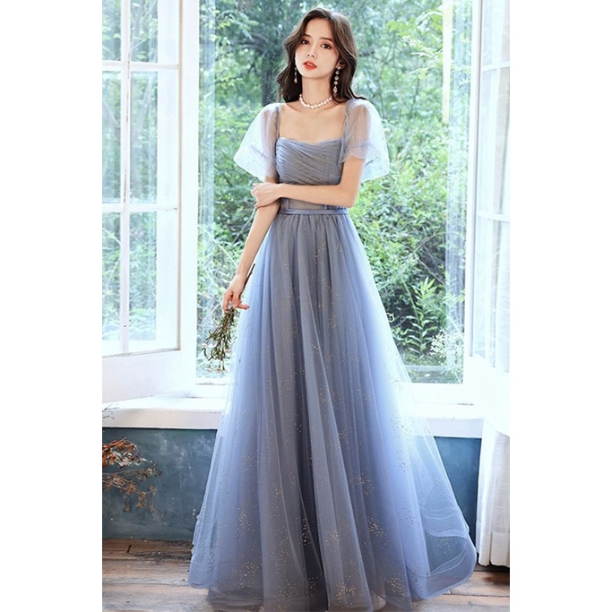 Puffy Sleeve/Off Shoulder Shimmery Ball Gown (Retail)