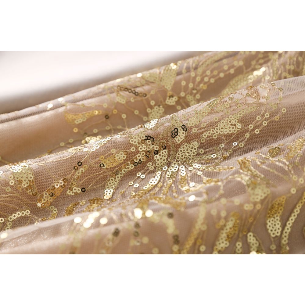 Half Flare Sleeve Lace Sequins Cheongsam (Made To Order)