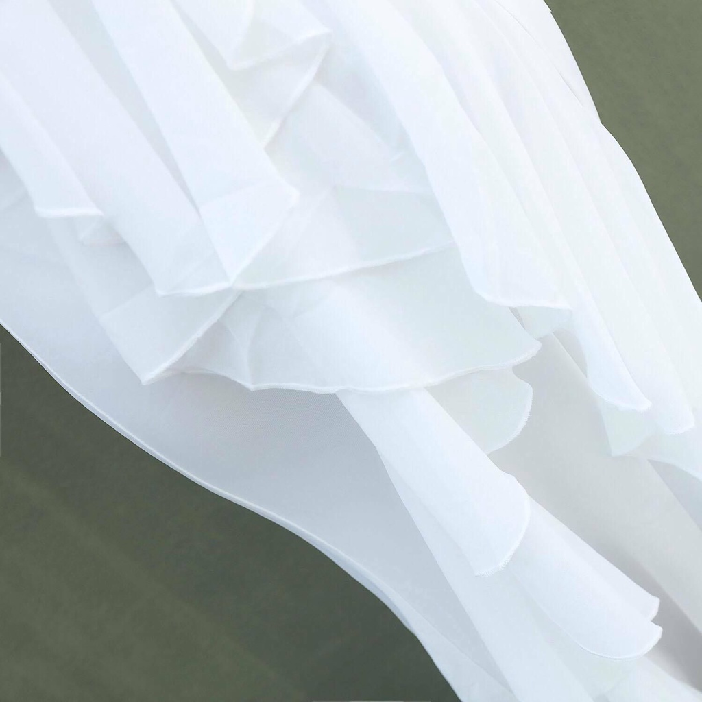 [ReadyStock] Backless Long Mermaid Evening Gown - White