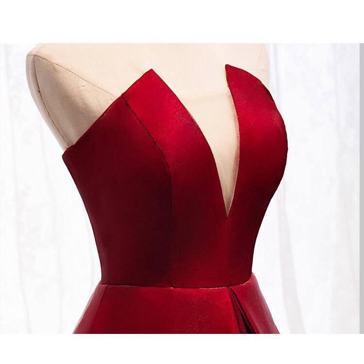 Strapless Peplum Soft Tulle Evening Gown (Retail)