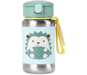 Skip Hop Zoo Stainless Steel Straw Bottle 350ml