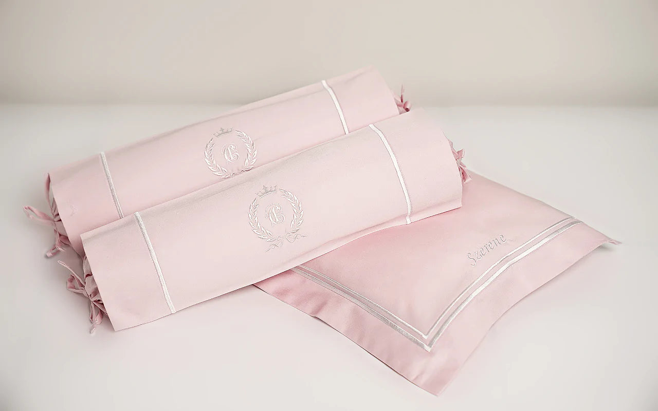 Count & Countess Microfiber Pillow + Bolsters Set - Cradle Pink-Bebehaus