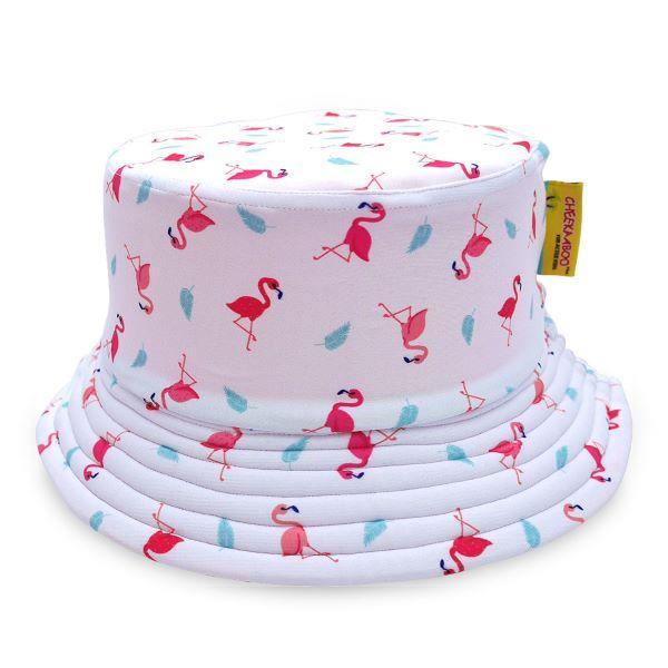 Cheekaaboo Reversible UPF 50+ Bucket Sun Hat-Salmon Pink Flamingo-Bebehaus