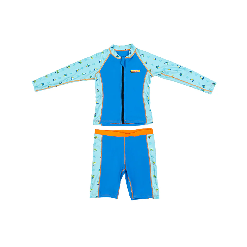 Cheekaaboo Aqualite 2 Piece Swimwear - Blue/Palm Tree