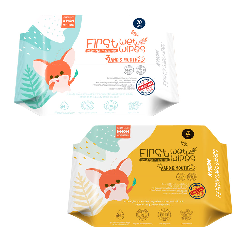 K-MOM First Hand Mouth Baby Wipes -20pcs - Fravi Sdn Bhd (Bebehaus) 562119-D