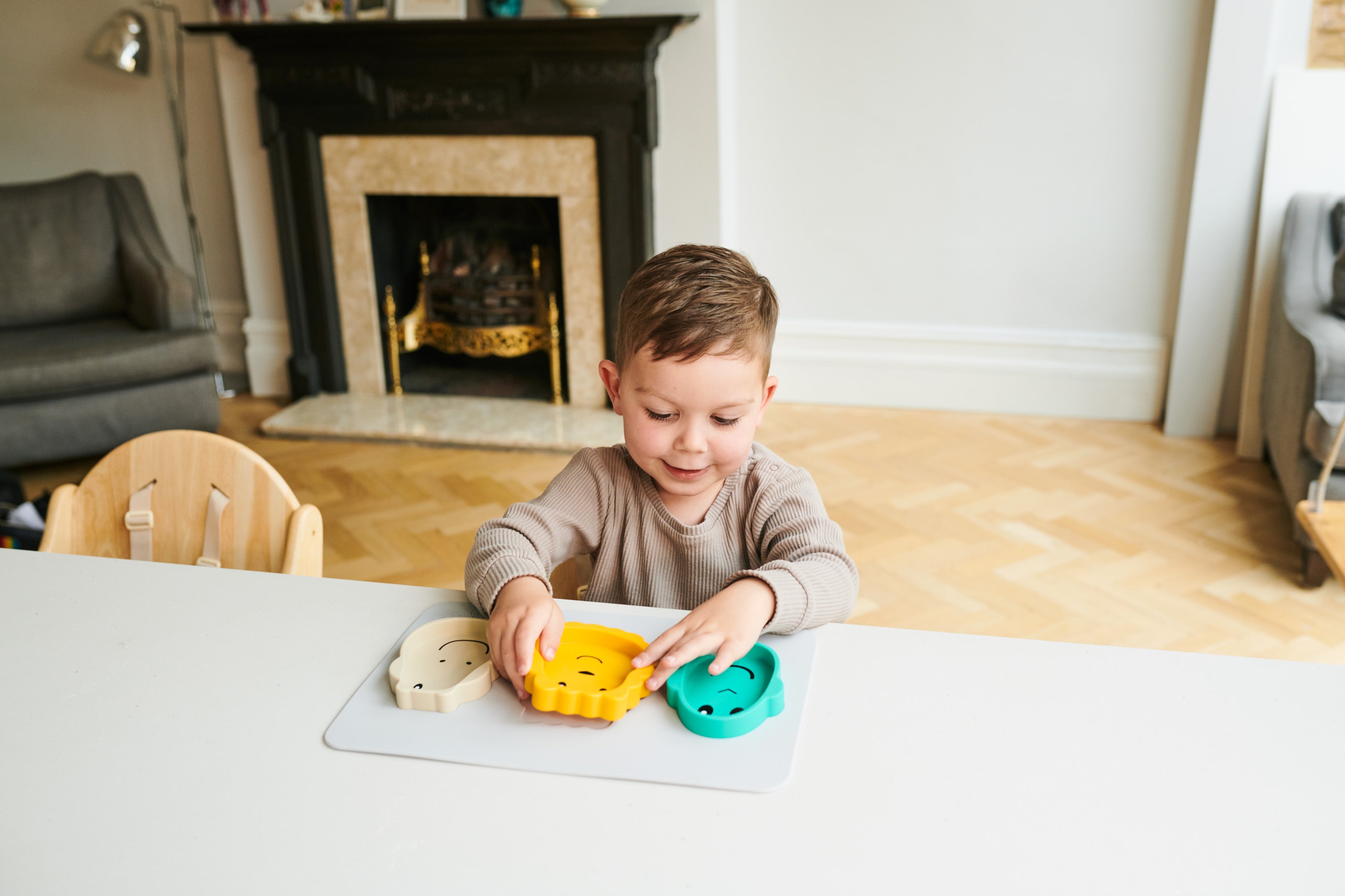 Matchstick Monkey Mealtime Animal Place Mat-Bebehaus