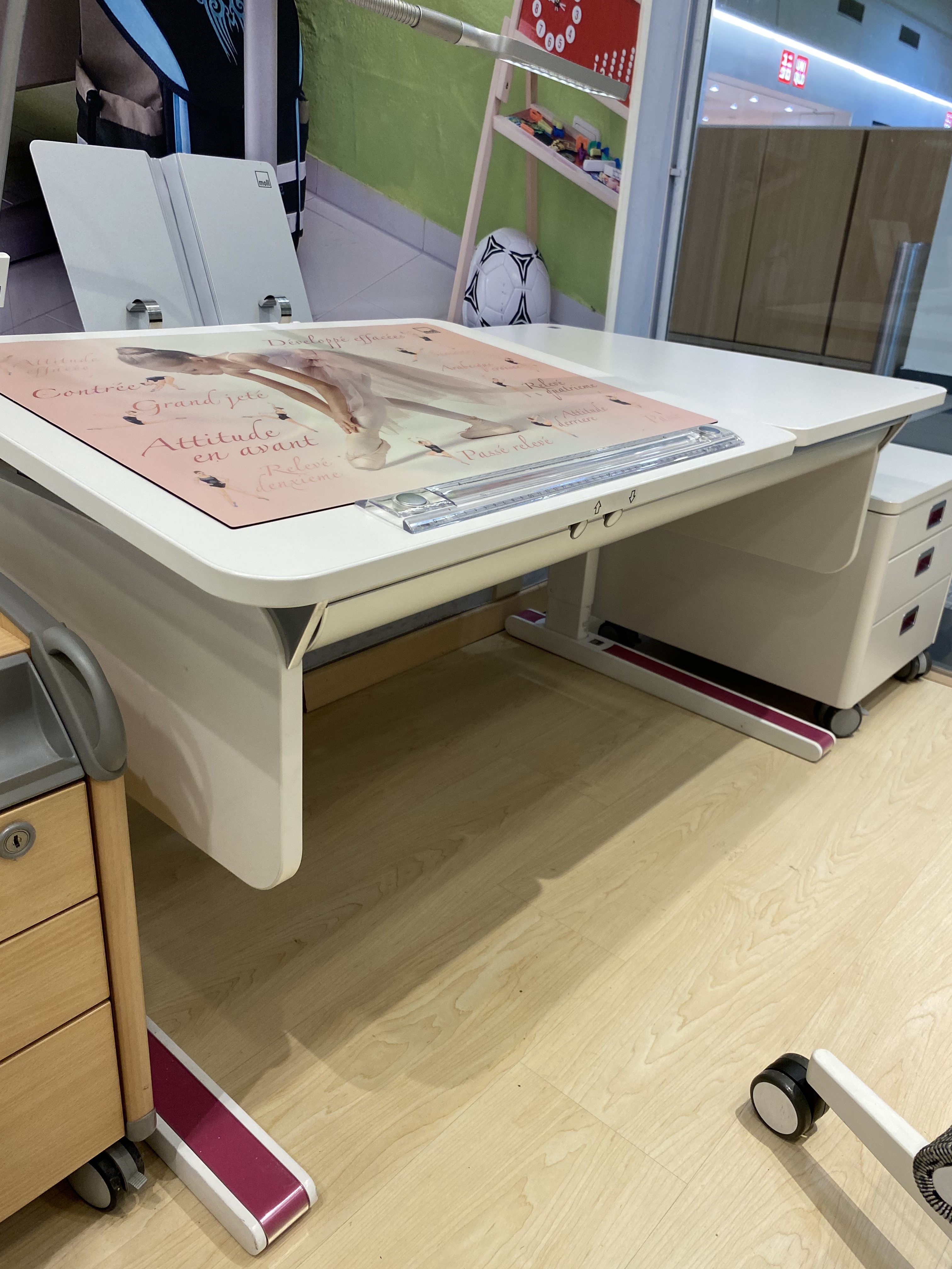 [Display Unit] Moll Champion Ergonomic Study Table - Left Up With Drawer