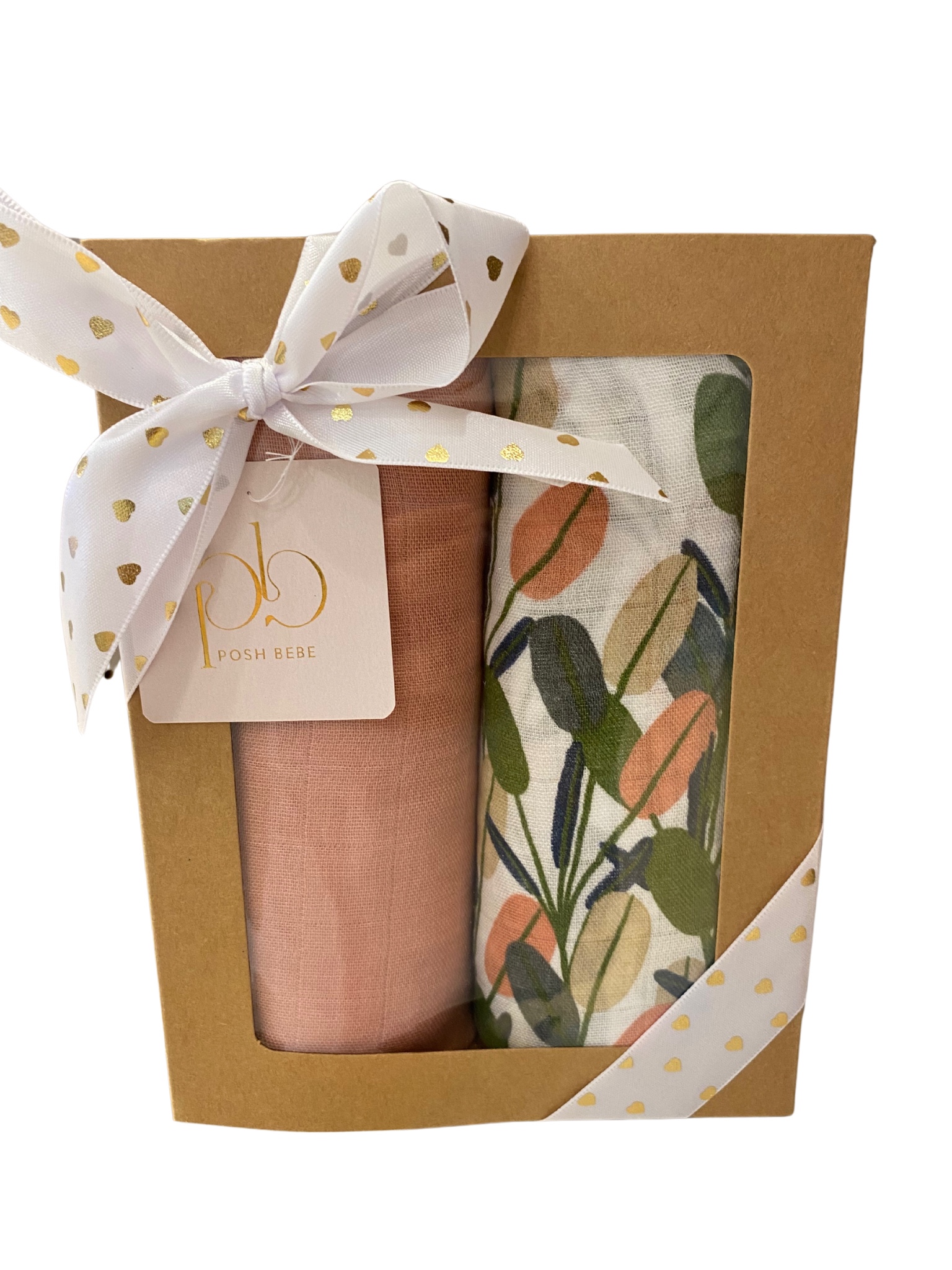 Posh Bebe Swaddle Gift Set 2pc Assorted