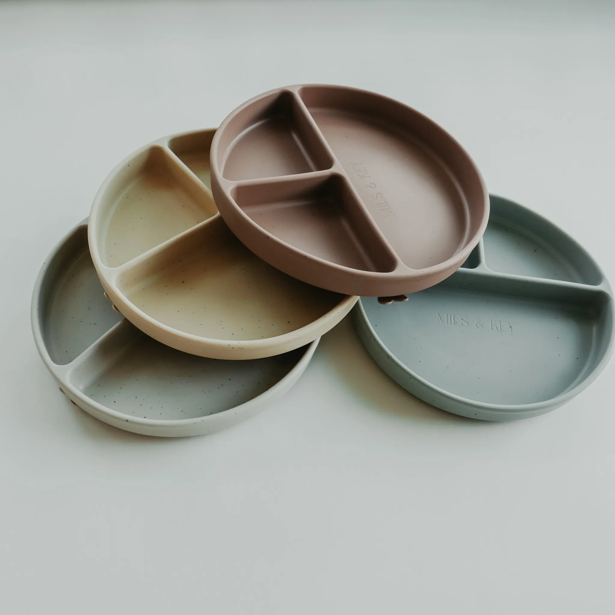 Mils & Key Speckled Divided Plate