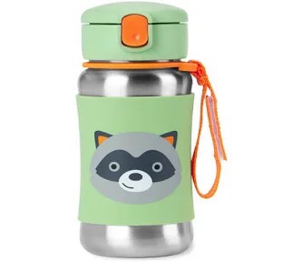 Skip Hop Zoo Stainless Steel Straw Bottle 350ml