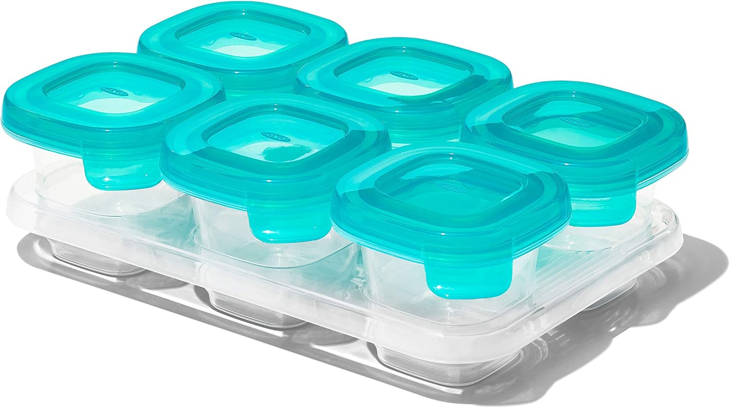 Oxo Tot Baby Blocks Freezer Storage Container 3 pack 2oz - Teal