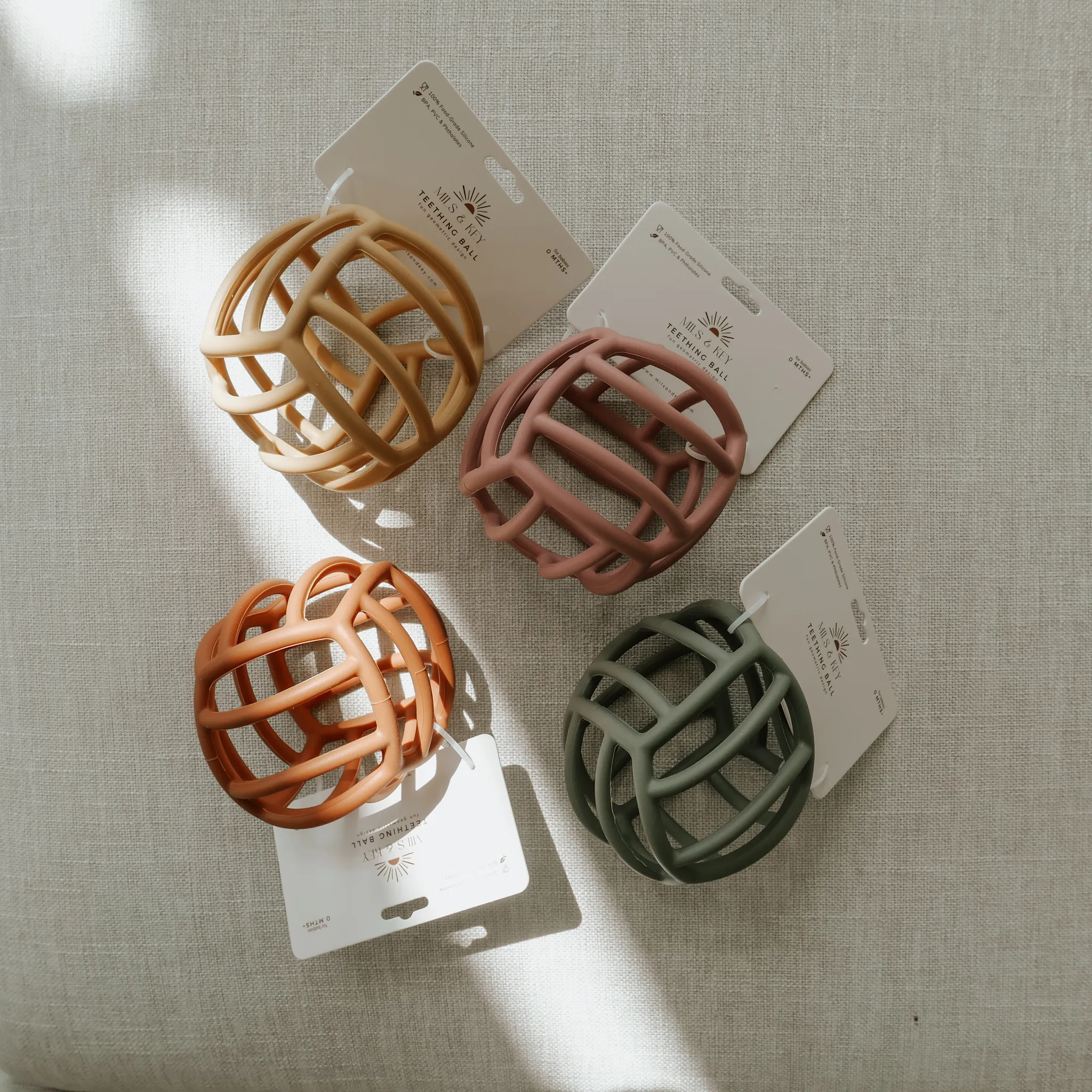 Mils & Key Geometric Teething Ball