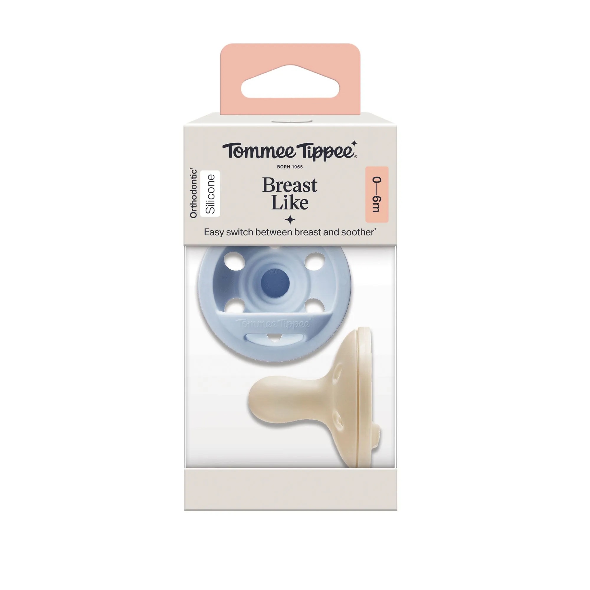 Tommee Tippee Breast Like Soother Orthodontic Silicone 2pcs