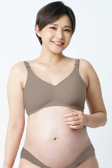 9 Months Antibacterial Seamless Nursing Bar - Khaki Grey