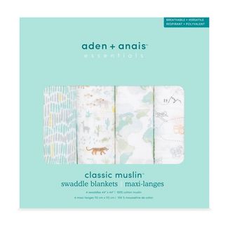 Aden + Anais Essentials Classic Muslin Swaddle Blankets 4pcs-Bebehaus