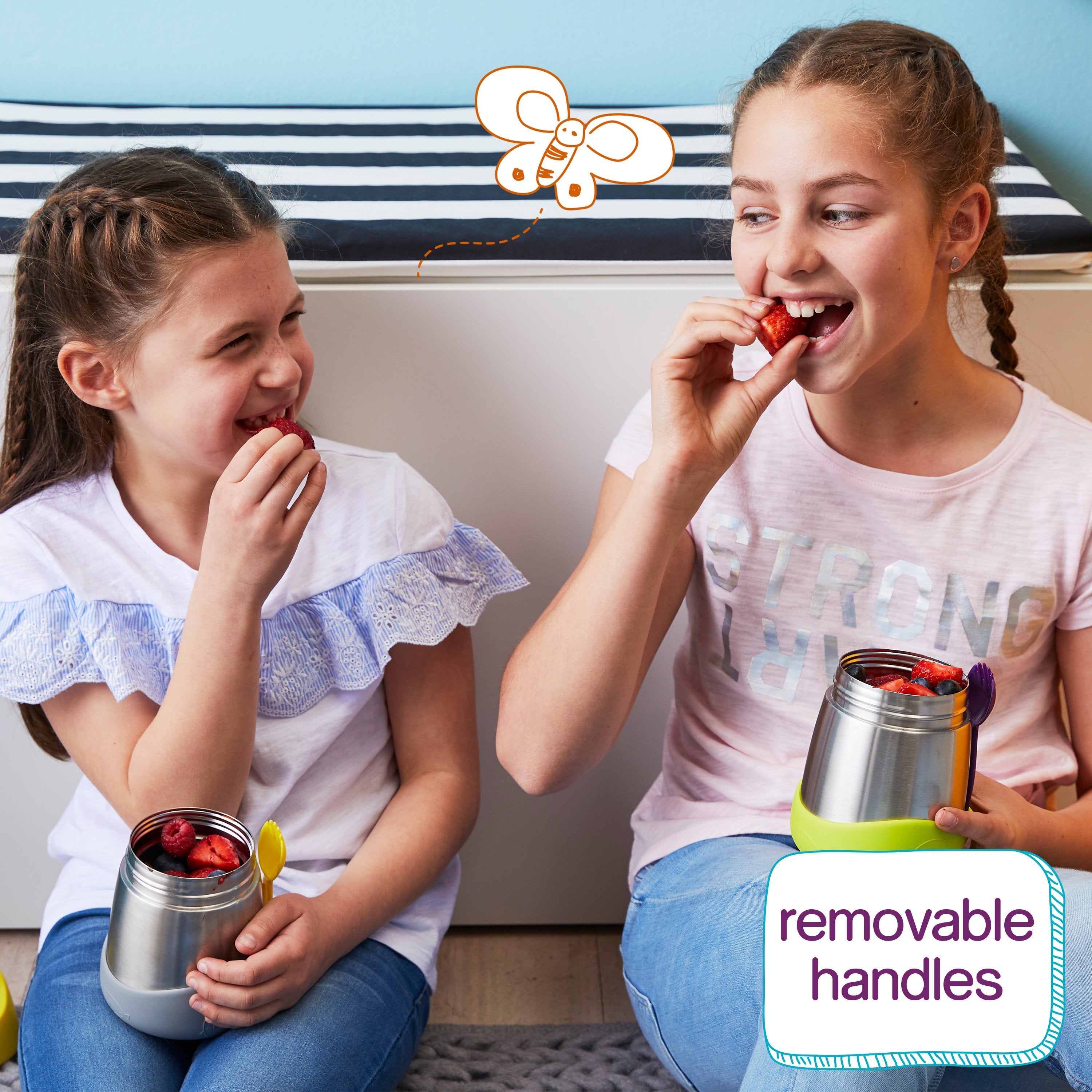 B Box Insulated Food Jar (Strawberry Shake,Passion Splash)-Bebehaus