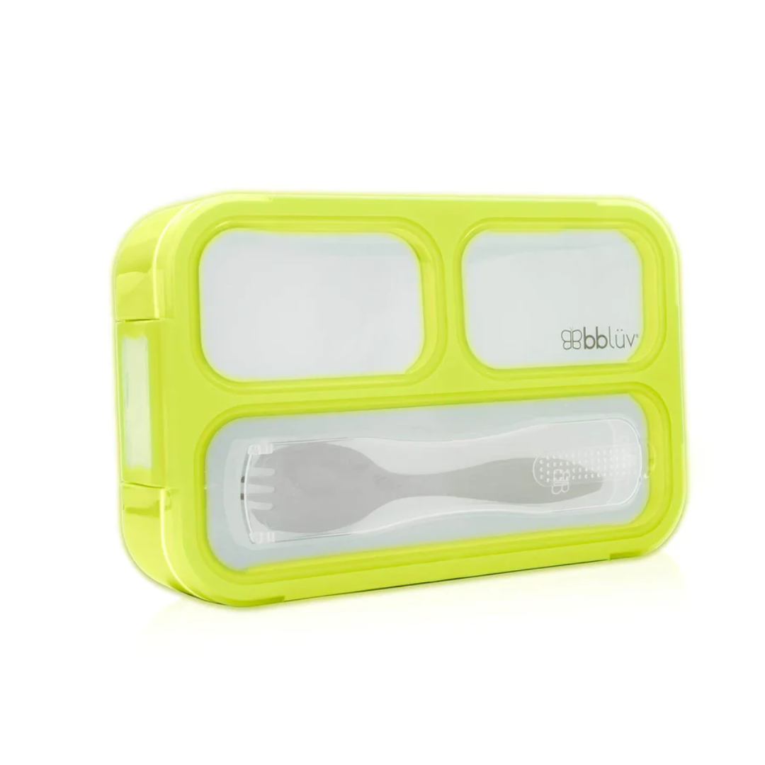 bbluv Bento Sealed Lunchbox with Spork - Lime-Bebehaus