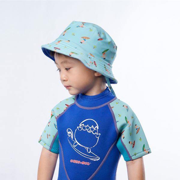 Cheekaaboo Reversible UPF 50+ Bucket Sun Hat-Navy Blue Surfer-Bebehaus