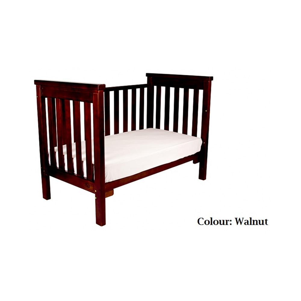 Babyhood Milano Cot-(Walnut)-Bebehaus