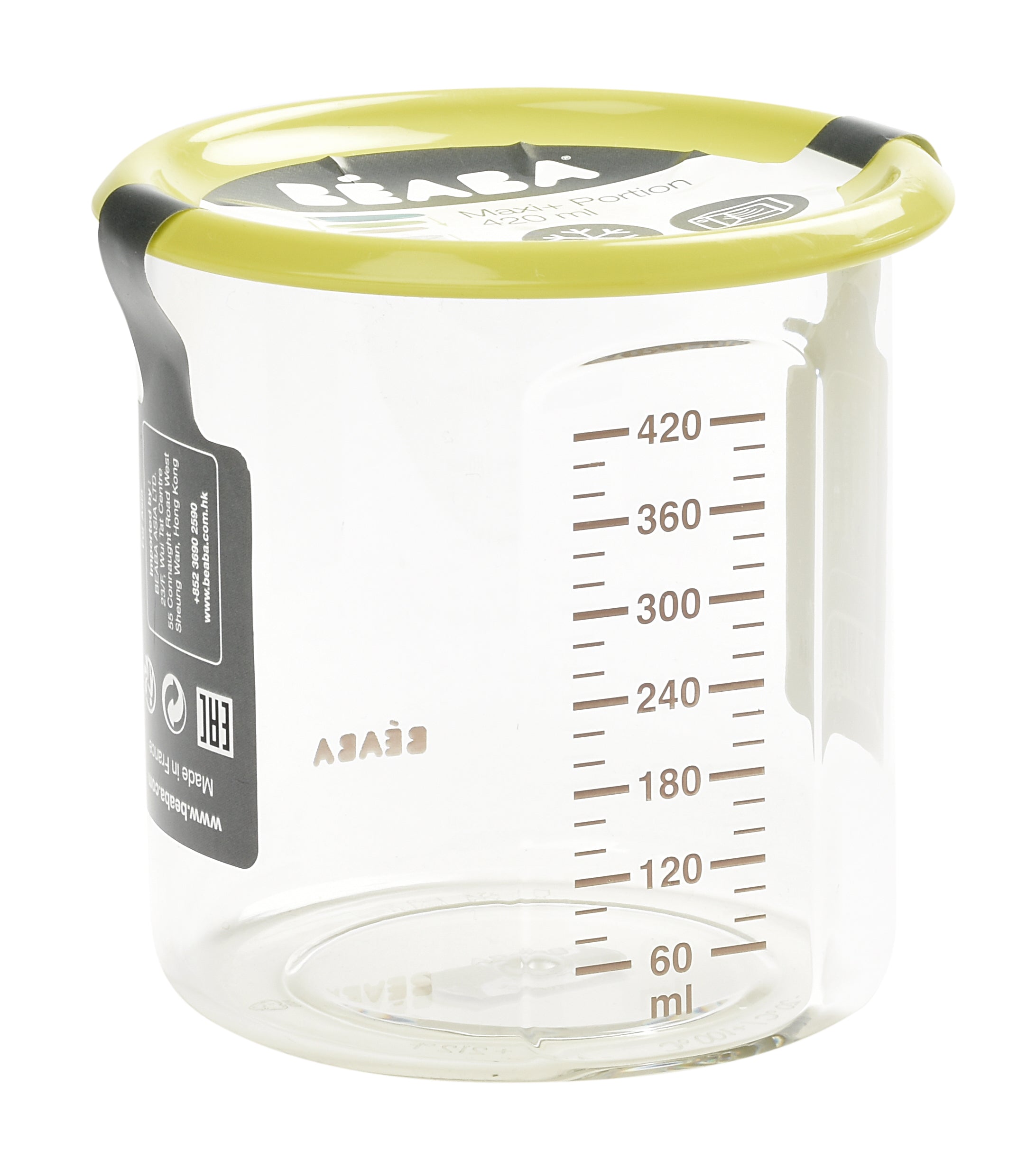 Beaba Maxi Portion 420ml - (Tritan Light,Grey,Nude,Green)-Bebehaus