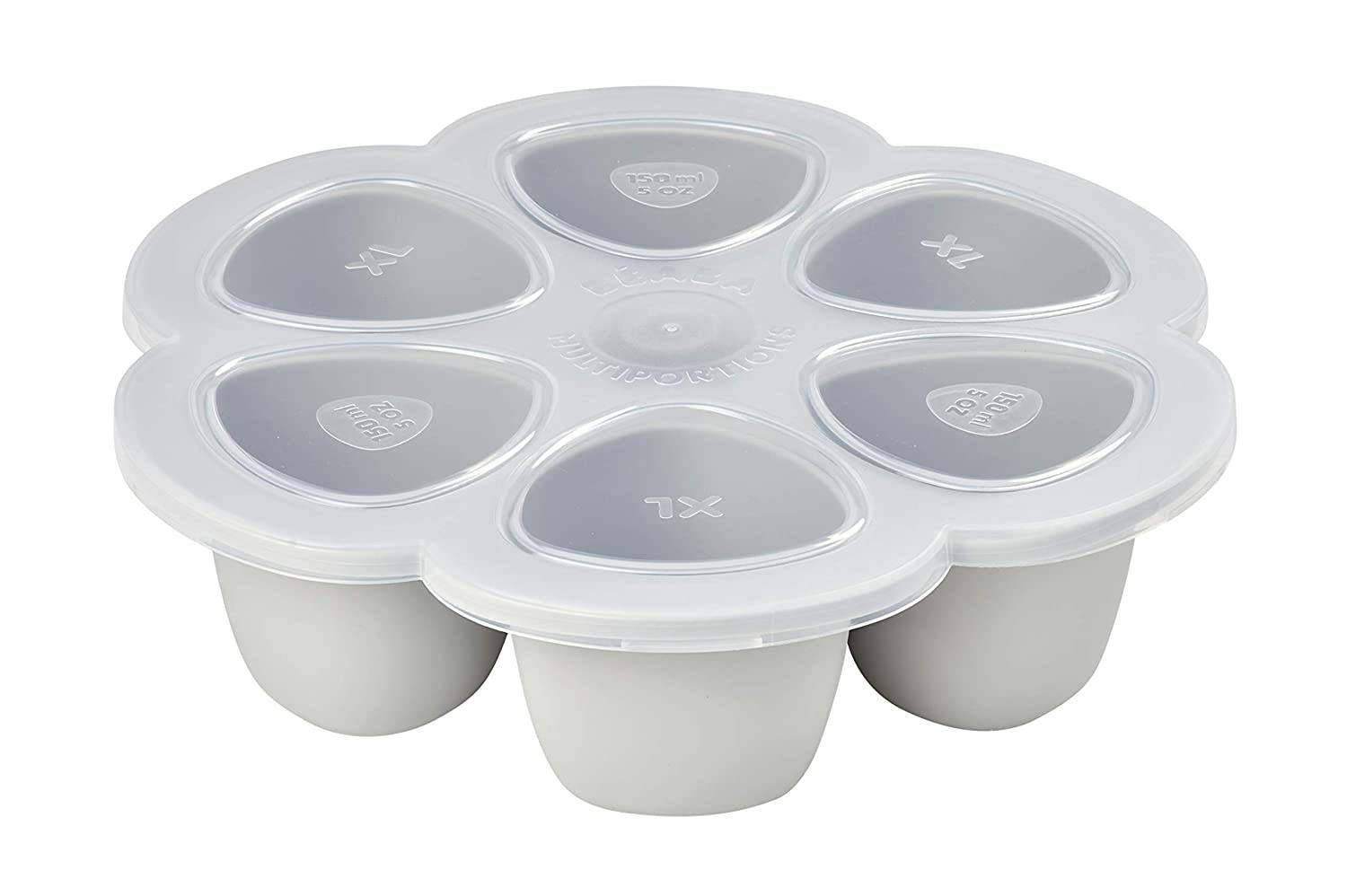 Beaba Multiportion Silicone Blue 90ml (Blue,Rose,Light Grey)-Bebehaus
