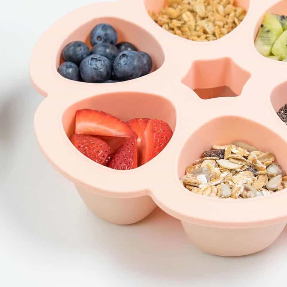 Beaba Multiportion Silicone Blue 90ml (Blue,Rose,Light Grey)-Bebehaus