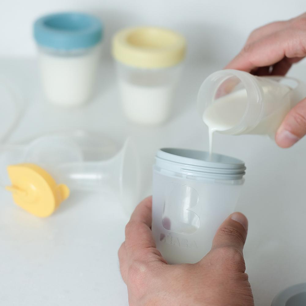 Beaba Set 3 Silicone Portion Blue/Grey-Bebehaus