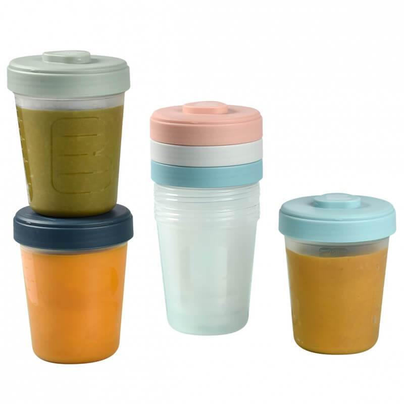 Beaba Set2 Age-6 Clip Portions Toddler Food Storage Set-6 Clip Portions(6x250ml)-Bebehaus