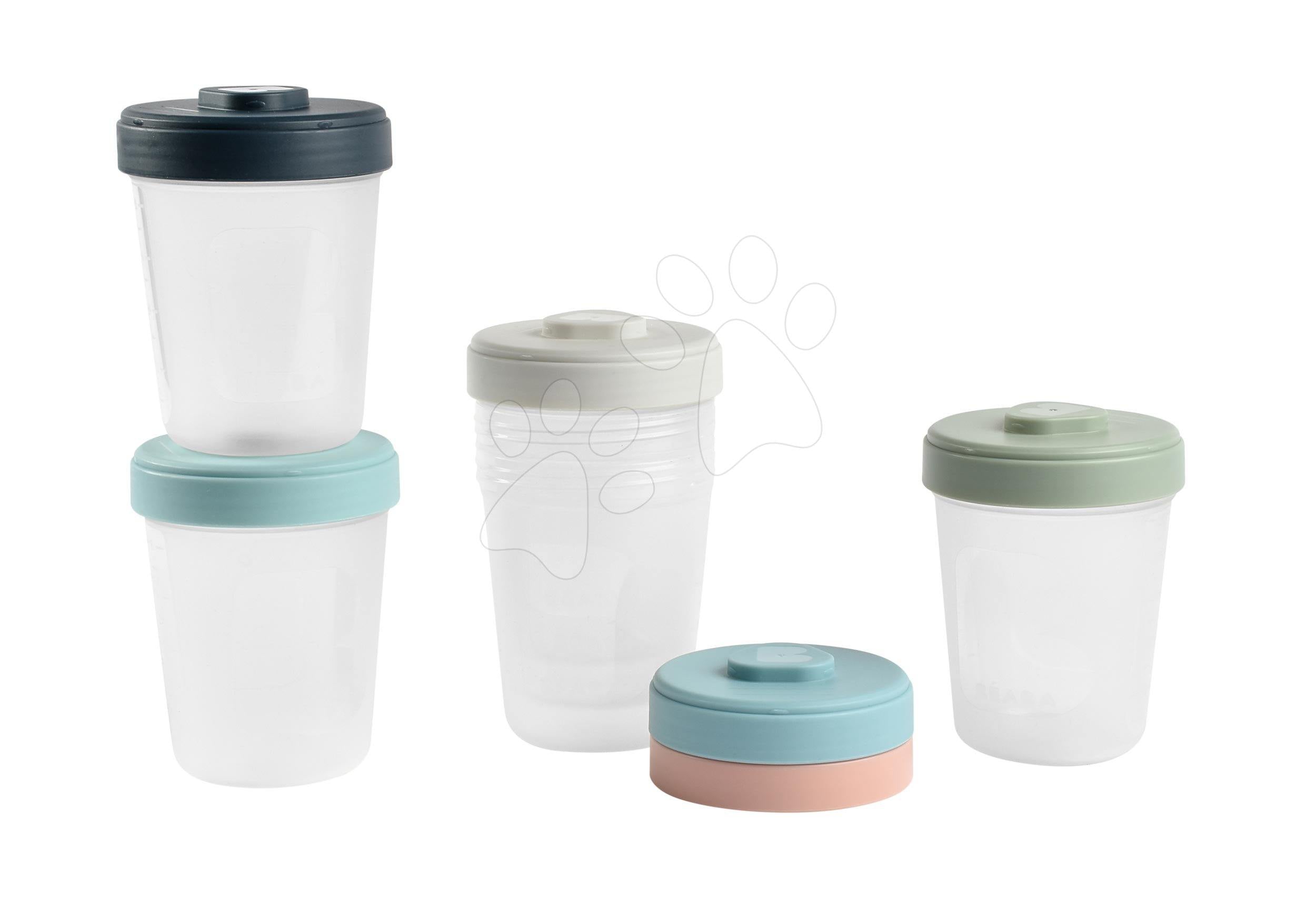 Beaba Set2 Age-6 Clip Portions Toddler Food Storage Set-6 Clip Portions(6x250ml)-Bebehaus