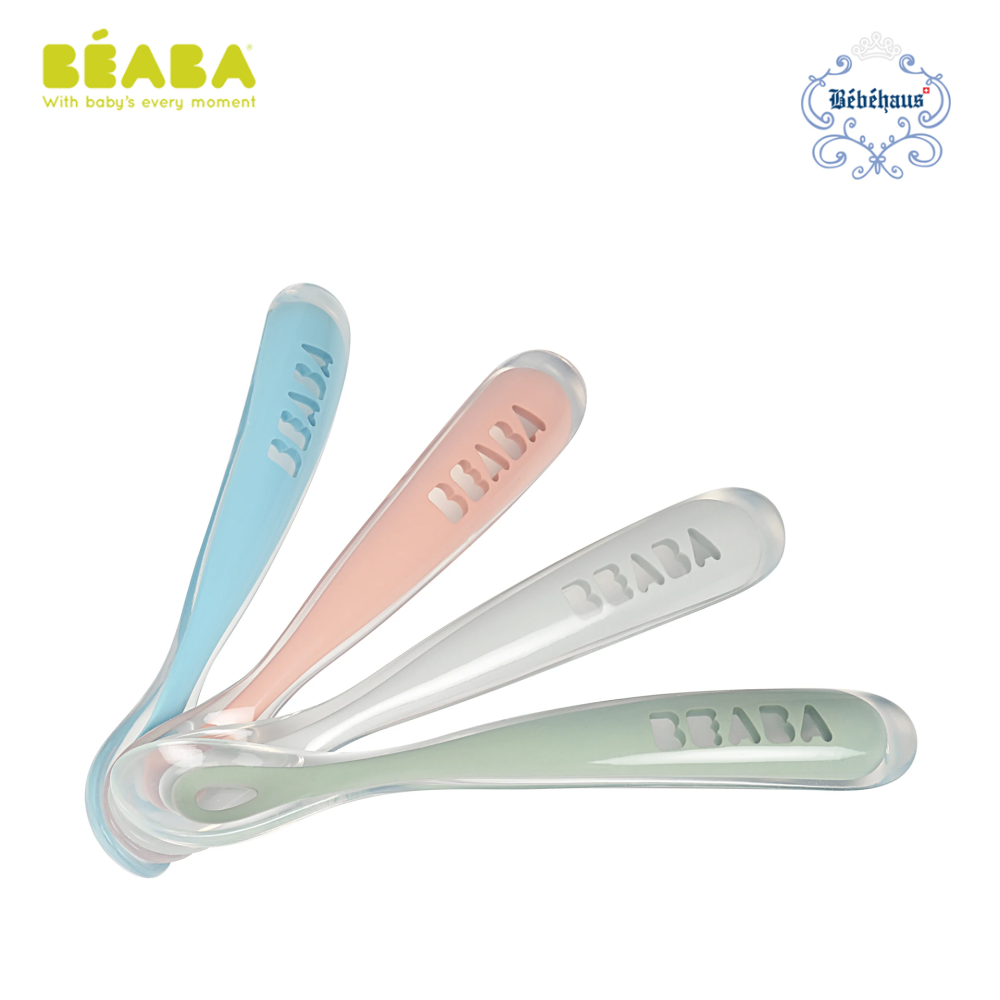 Beaba 1st Age Silicone Spoon Set of 4-Bebehaus