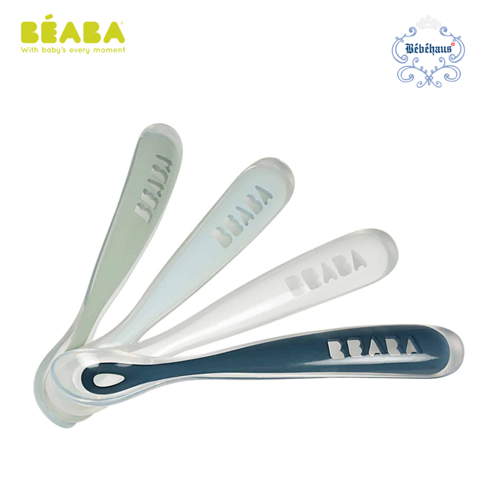 Beaba 1st Age Silicone Spoon Set of 4-Bebehaus