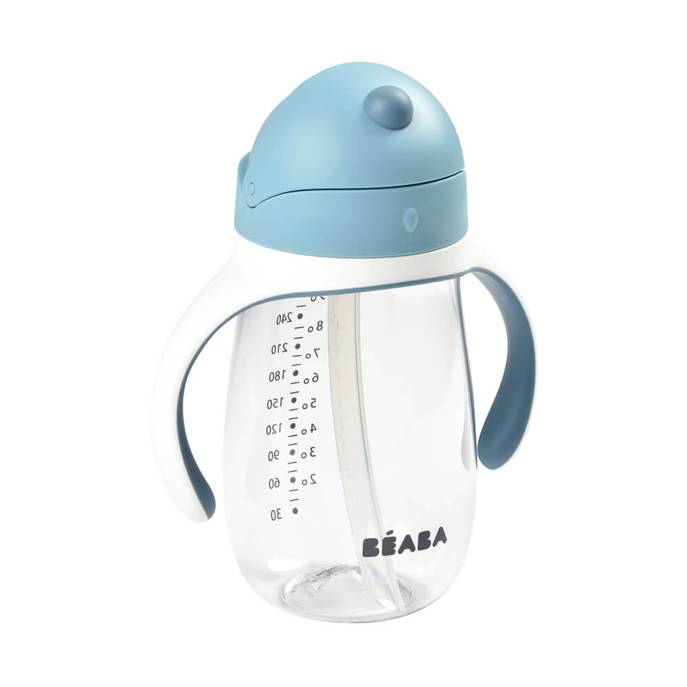 Beaba Straw Cup 300ml - Windy Blue-Bebehaus
