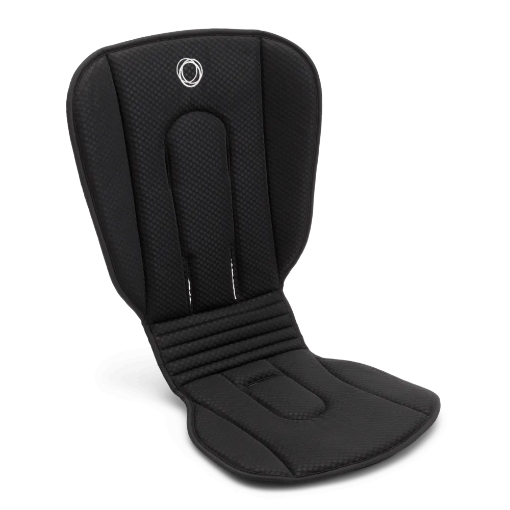 Bugaboo Bee6 Black Chassis + Sun Canopy Red + Black Seat Fabric 