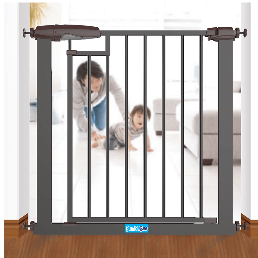 Bumble Bee Auto-Close Magnetic Gate Black-Bebehaus
