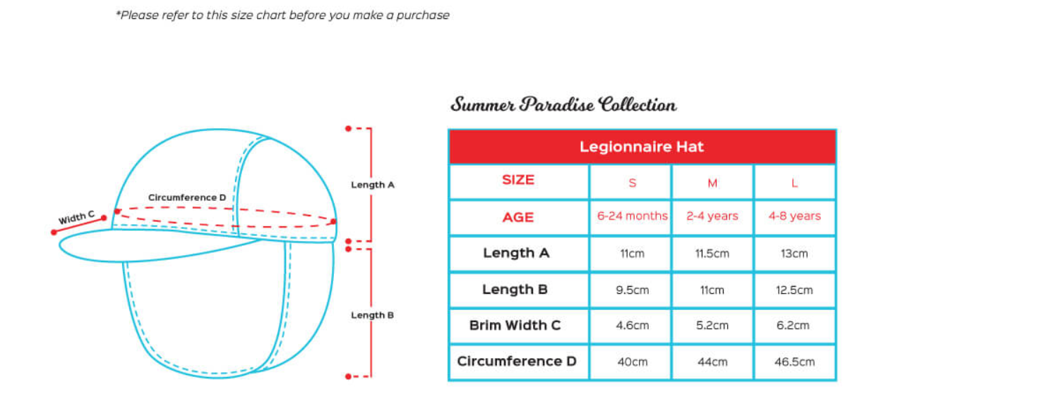 Cheekaboo Legionnaire Hat - Navy Blue Surfer-Bebehaus