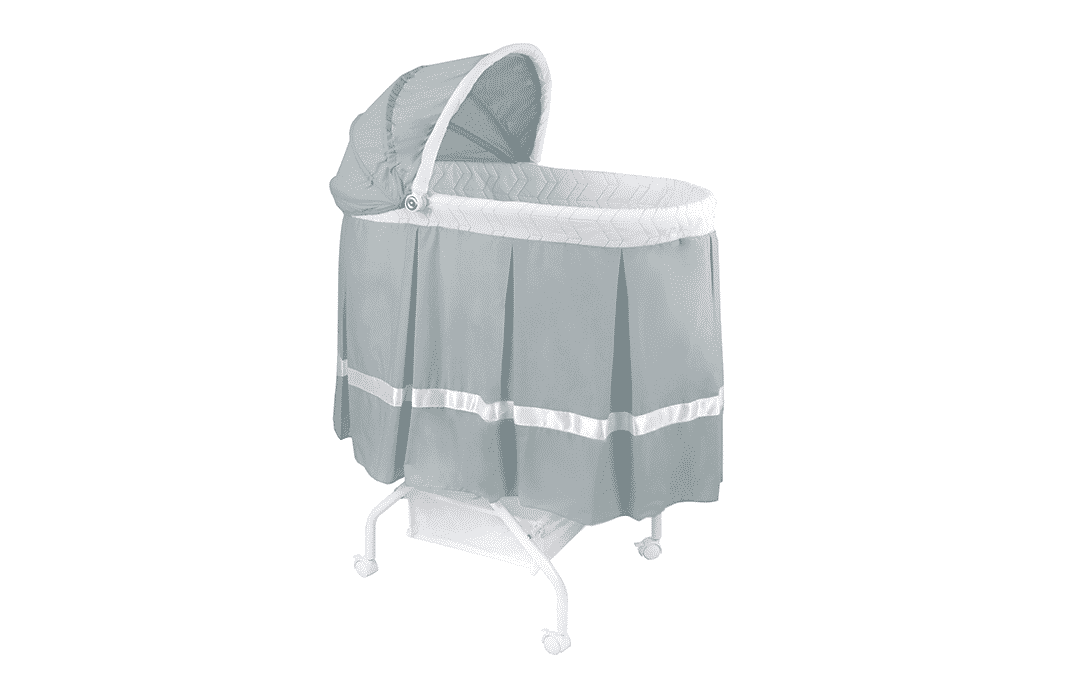 Babyhood Classic Bassinet-(White)/(Grey)-Bebehaus