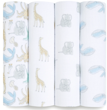 Aden + Anais Essentials Classic Muslin Swaddle Blankets 4pcs-Bebehaus