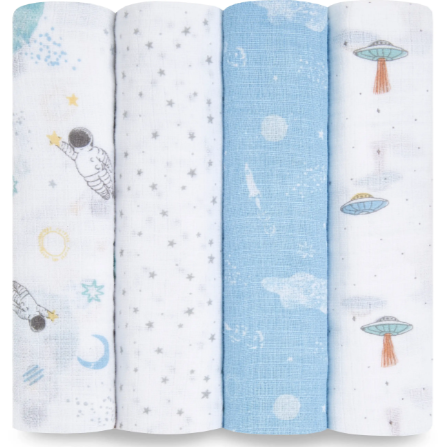 Aden + Anais Essentials Classic Muslin Swaddle Blankets 4pcs-Bebehaus