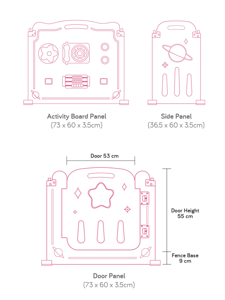 Coby Haus Premium Coby Fence 8+2 Folding Fence-Bebehaus
