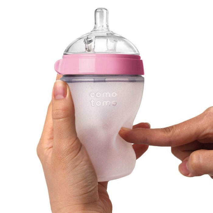 Comotomo Natural Feel Silicone Baby Bottles-Bebehaus
