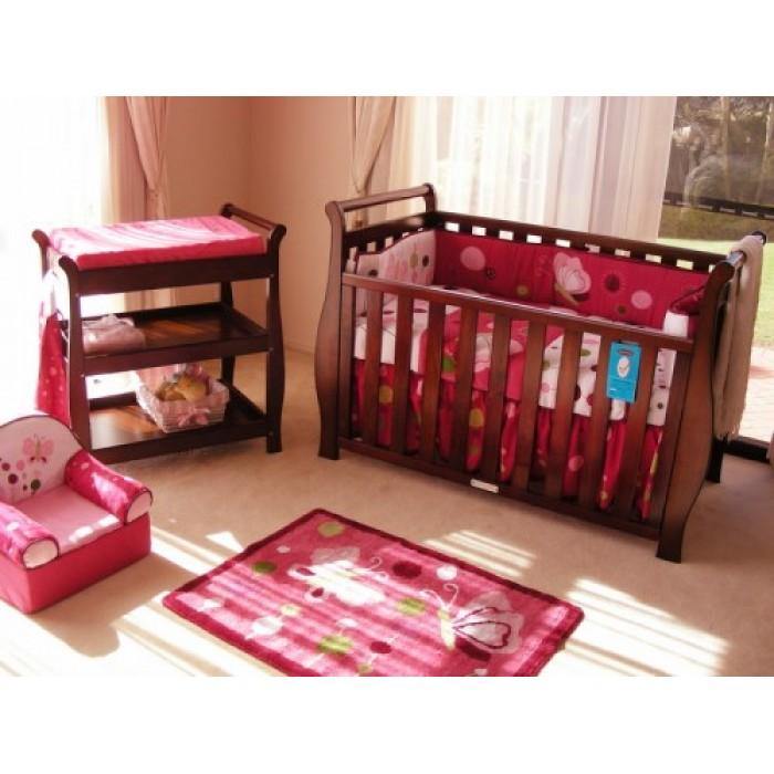 Babyhood Georgia Sleigh Cot White-Bebehaus