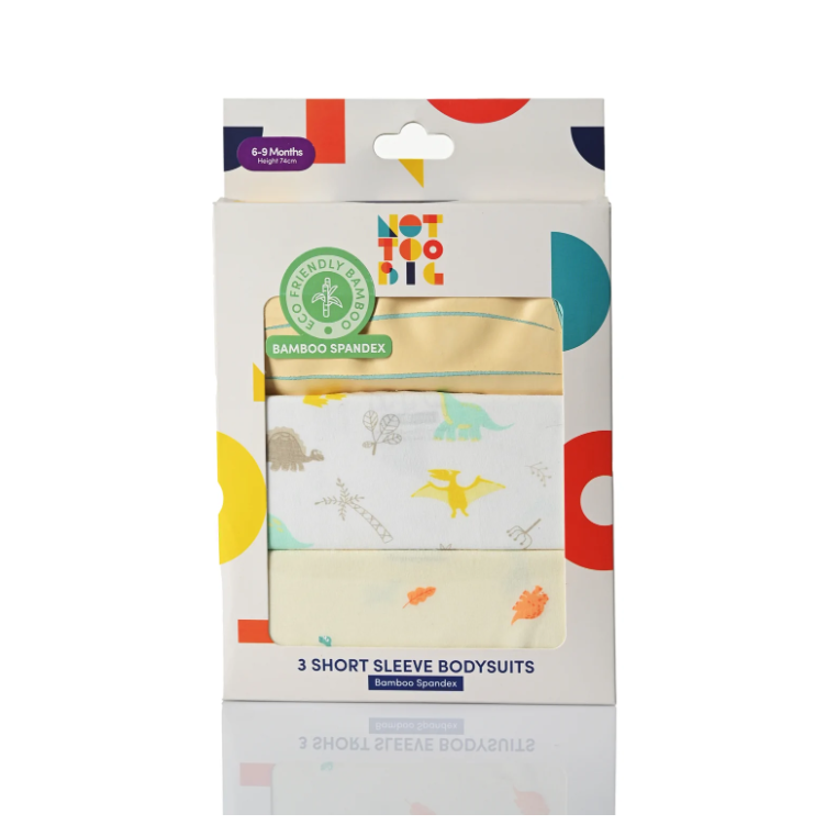 NOTTOOBIG Bamboo Spandex Bodysuits - Dino-Bebehaus